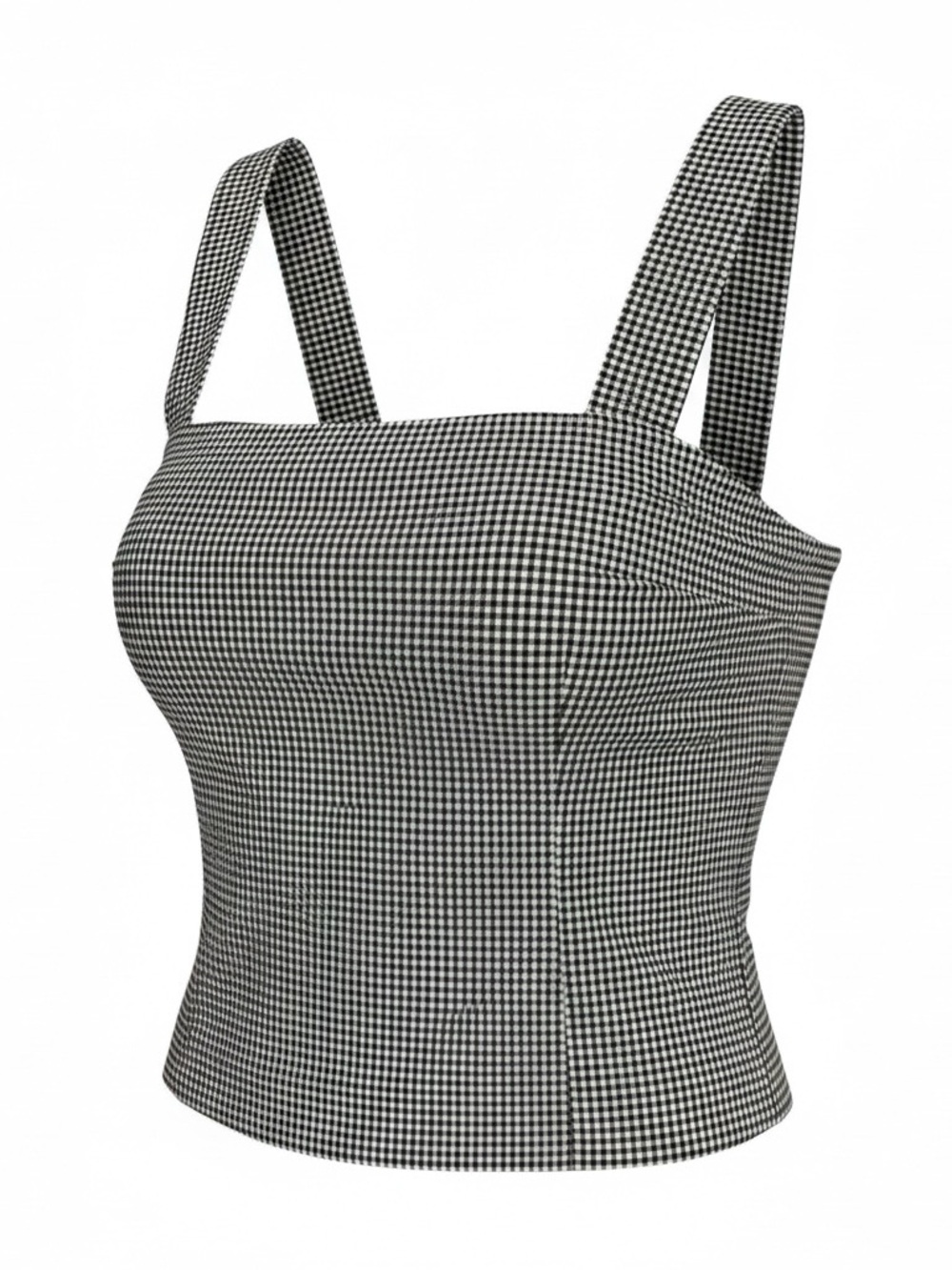 cupcakes & cashmere Black and White Gingham Top